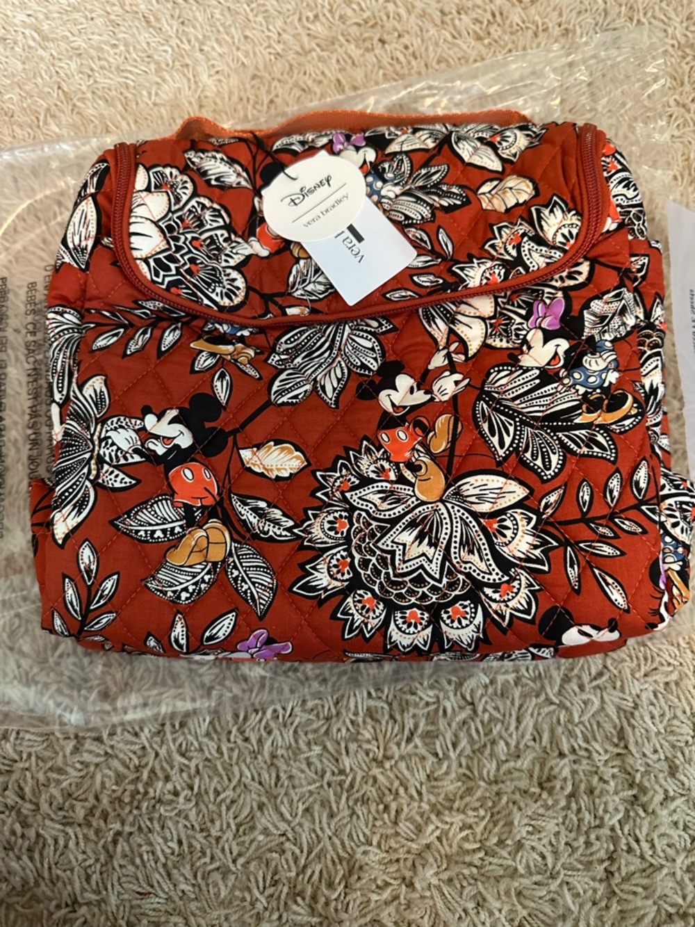 🇺🇸NWT VERA BRADLEY MICKY AND MINNIE FLIRTY FLORAL COOLER BAG - Picture 2 of 6